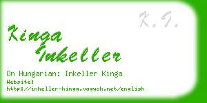 kinga inkeller business card